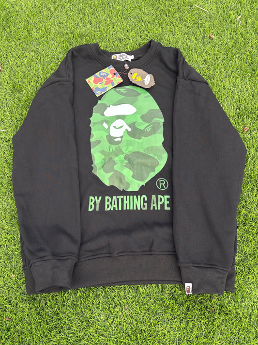 Black & Green BAPE Crewneck