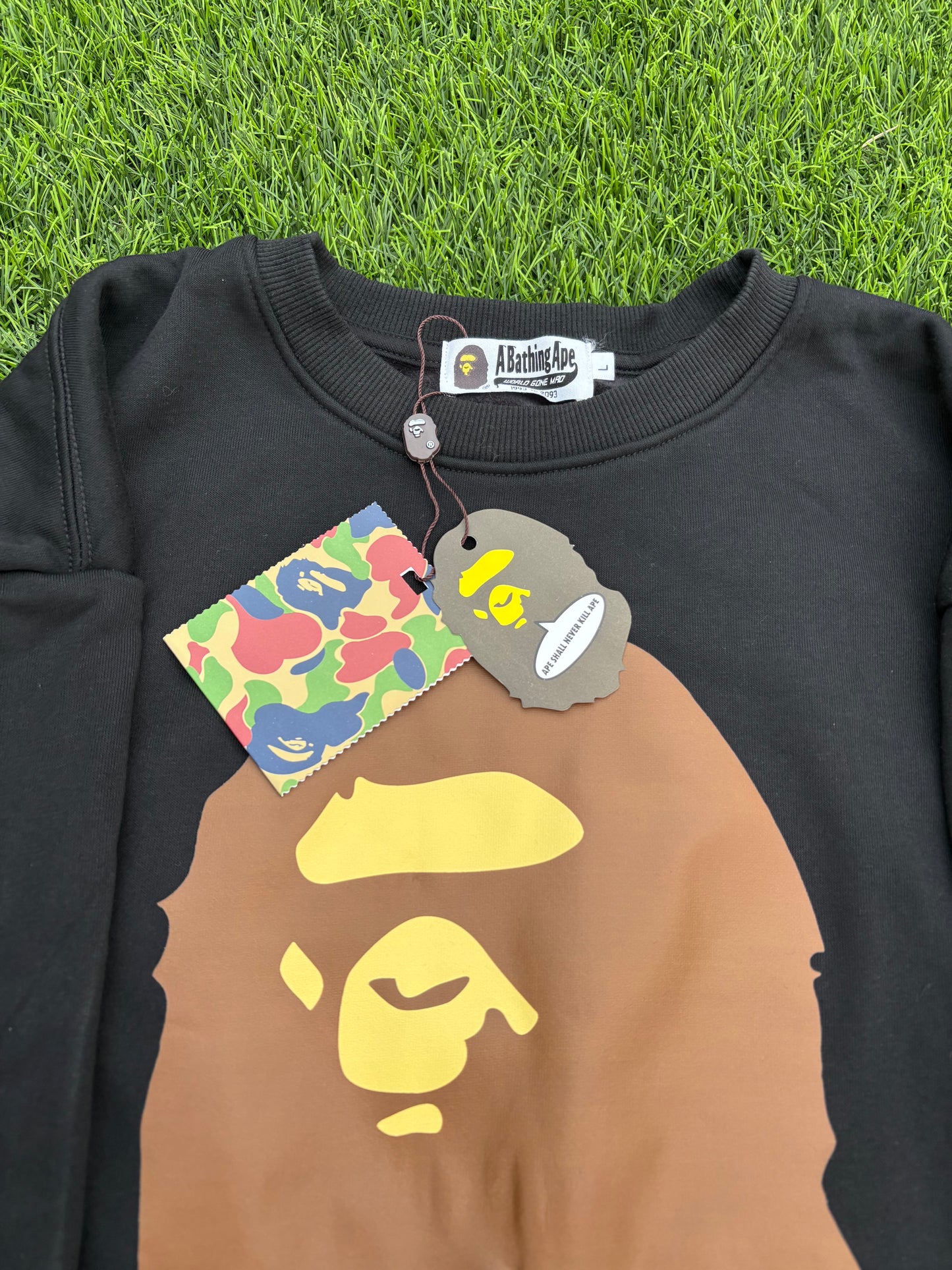 Black & Beige Bape Crewneck